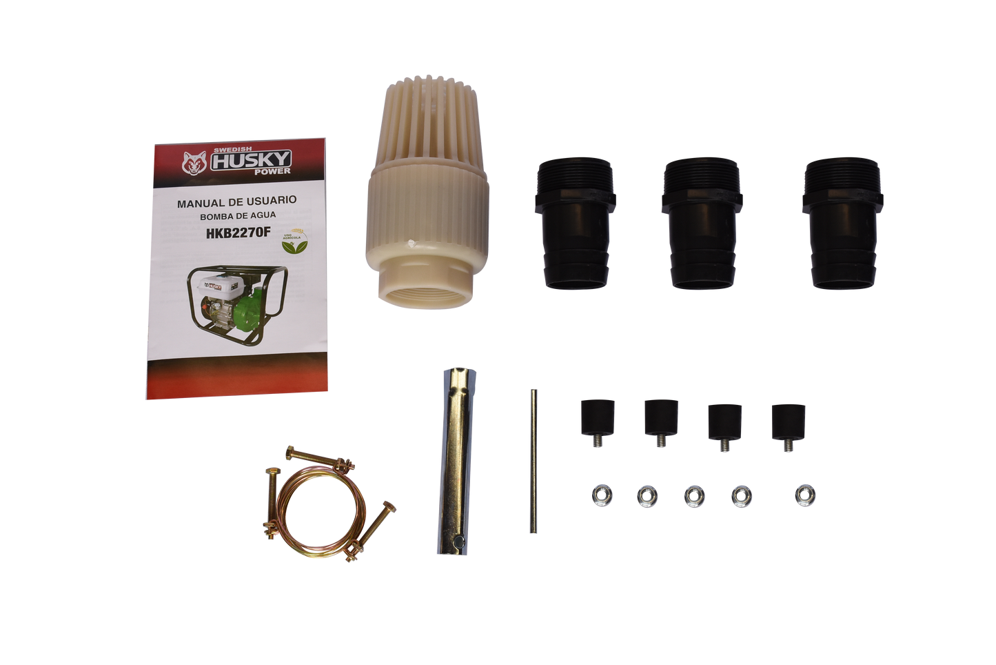 Motobomba A Gasolina 210cc 7 Hp Centrífuga 4 Tiempos 2"x2" Husky HKB2270F