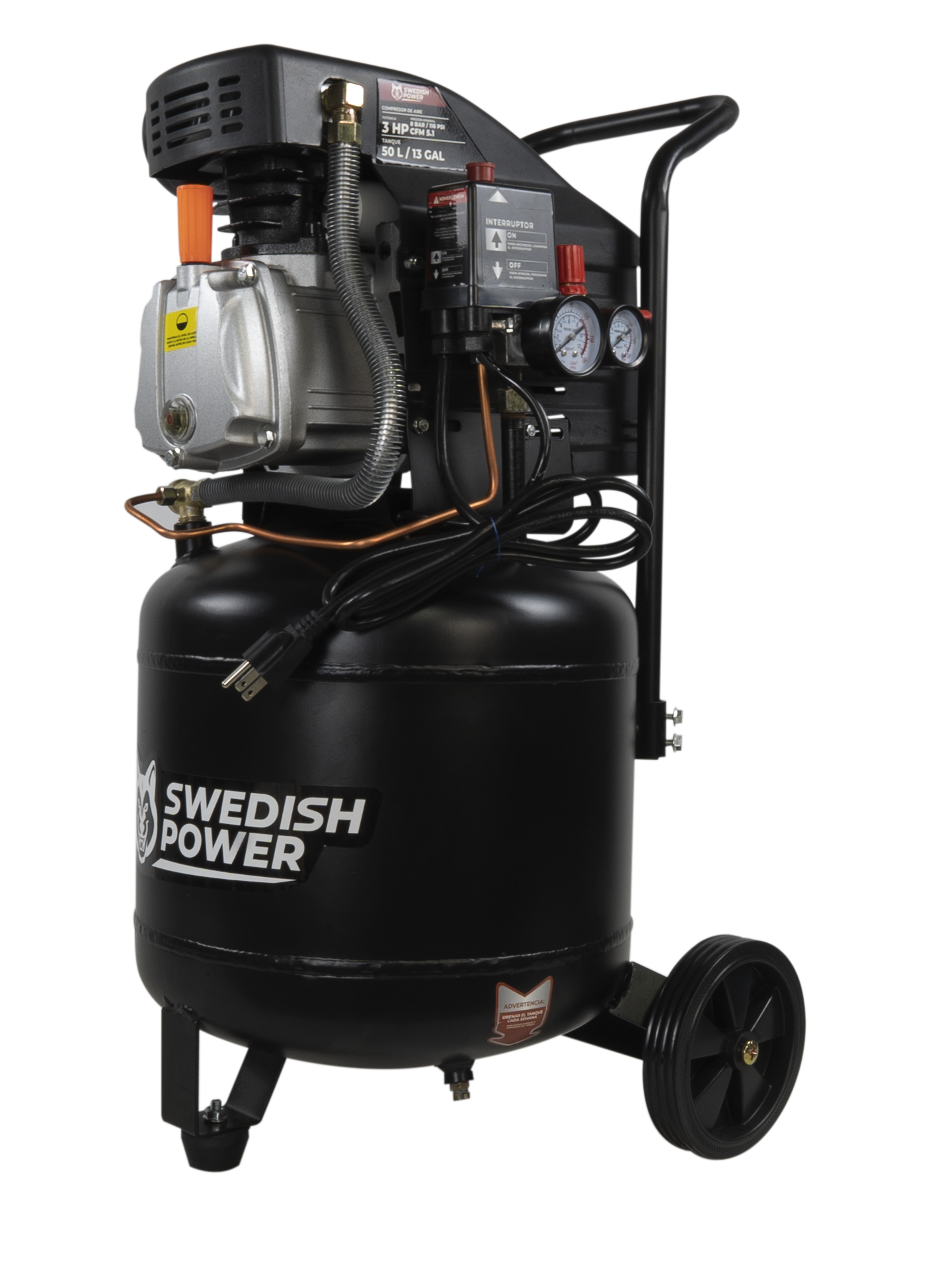 Compresor Vertical De Aire Electrico De 3 Hp 110v/60Hz 116 Psi Swedish Husky Power HKC50V