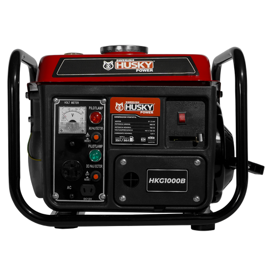Generador A Gasolina Portátil 60cc 2 Hp 2 Tiempos 750W-900W Husky HKG1000B