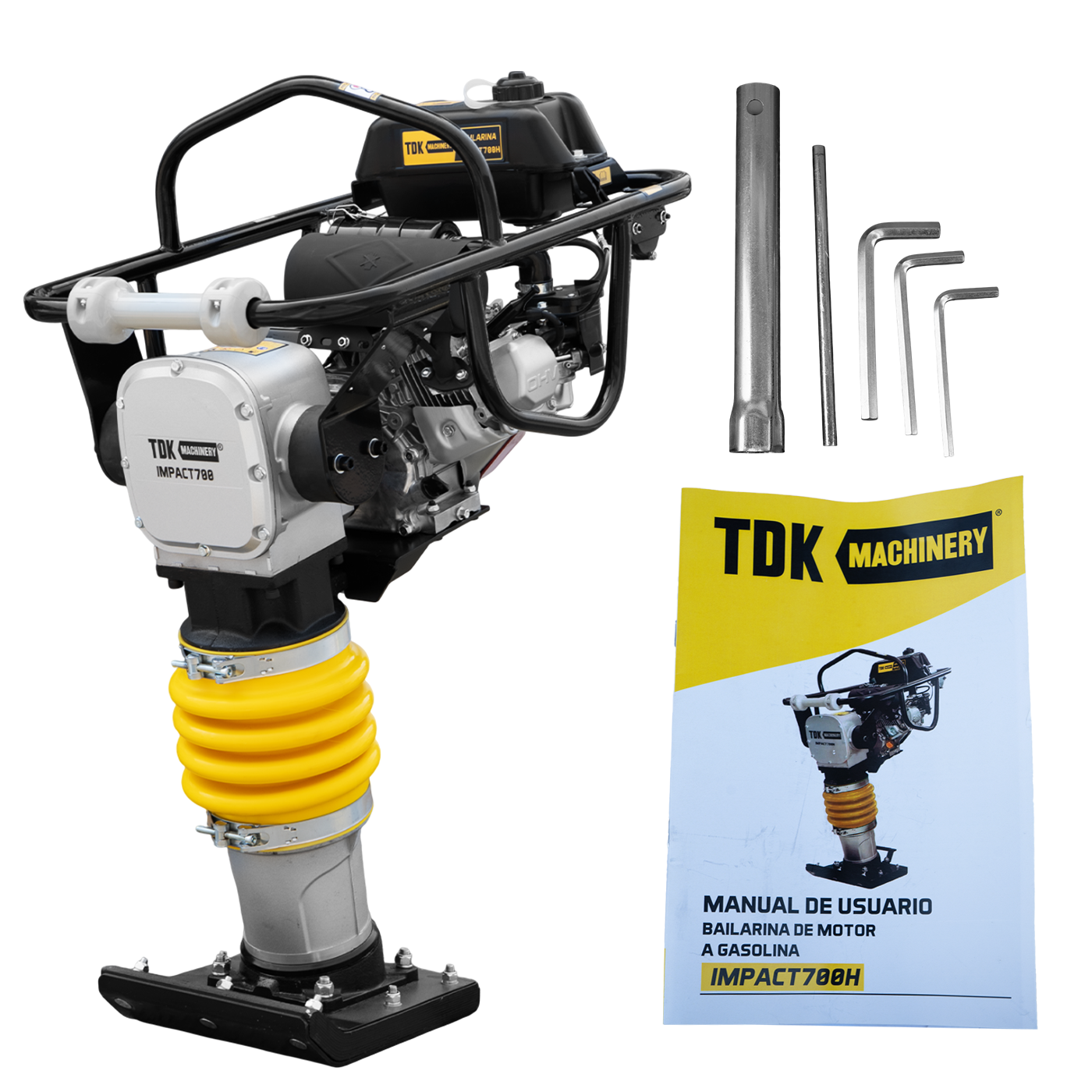 Bailarina Con Motor Honda A Gasolina de 5.5Hp Altura De Salto 40-75MM 640-680GPM IMPACT700H