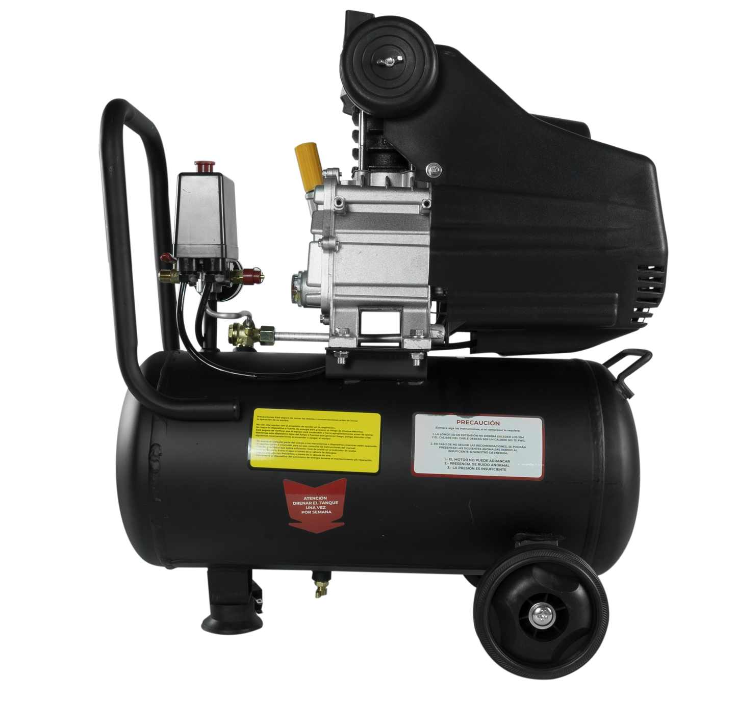 Kit Compresor de Aire Eléctrico De 2.5 Hp 110V Con Tanque De 25 Litros Y 115 Psi Con Pistola de Baja Presión y Manguera De 3 Metros Husky WINDER25