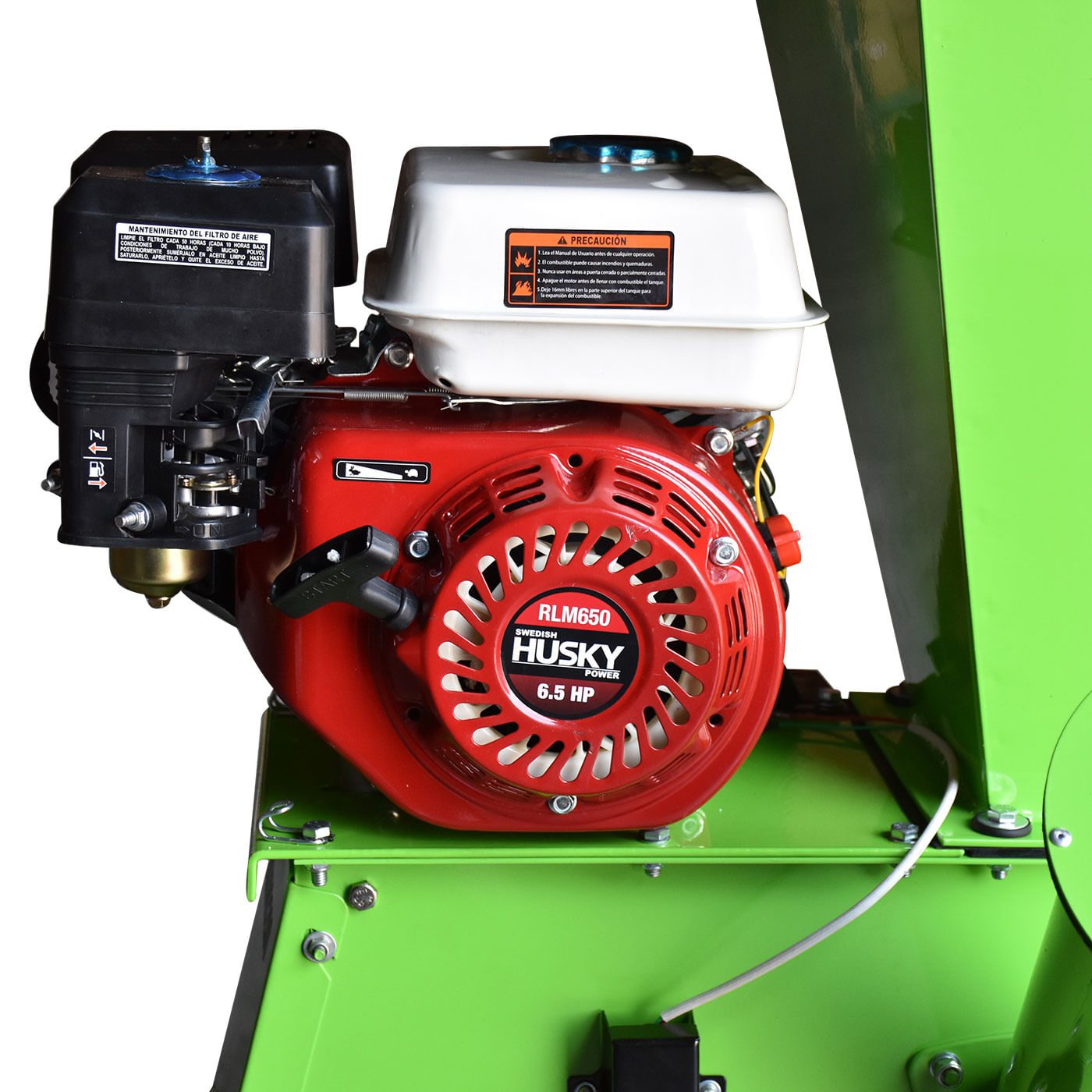 Biotrituradora Chipeadora de Ramas y Troncos Husky Diámetro Máximo de Corte de 4" o 10 Cm con Motor a Gasolina 6.5 HP Husky HKBIO200-HK65