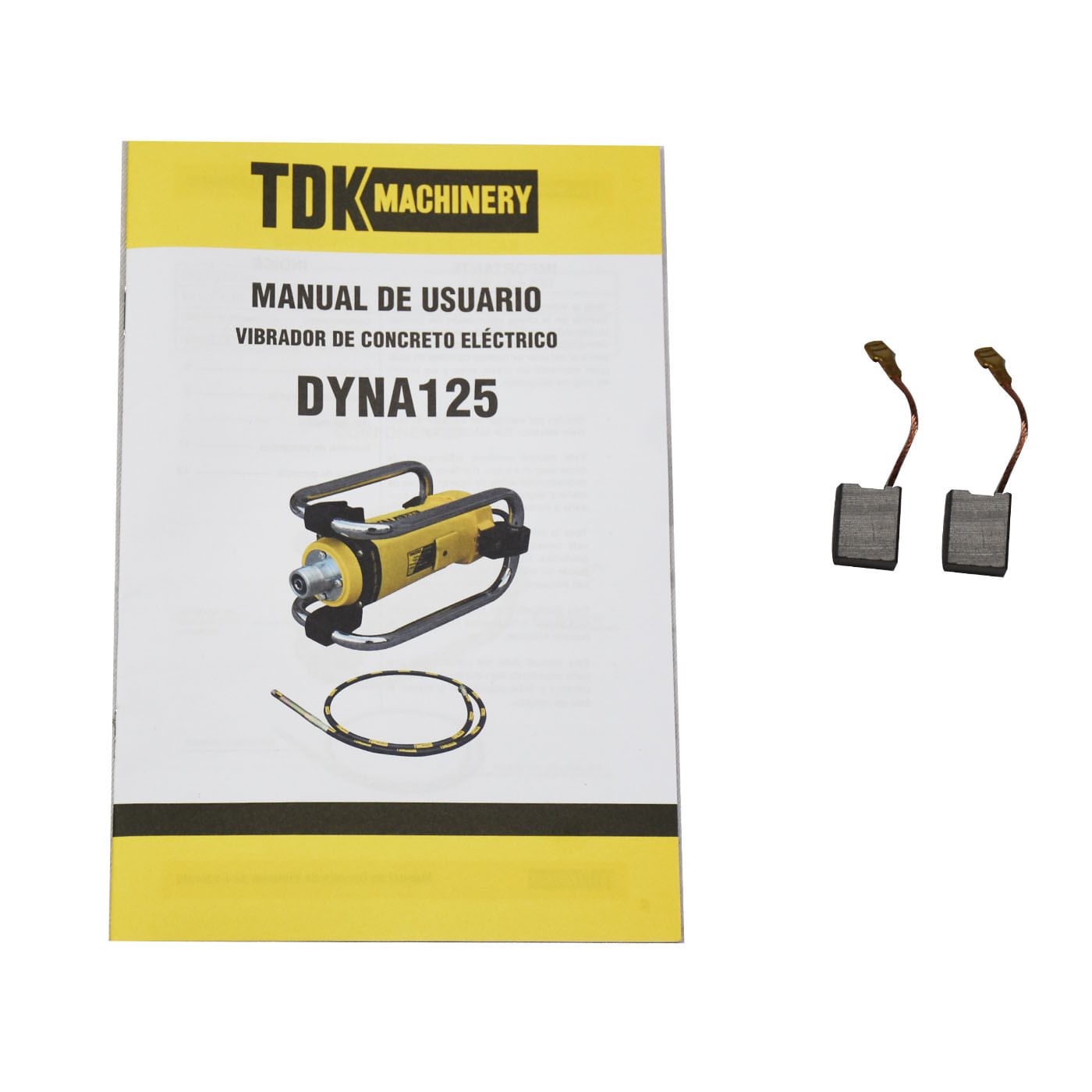 Vibrador Para Concreto Motor Eléctrico De 2 Hp Con Chicote Vibrador De 2.5 Metros 38MM Husky DYNA125