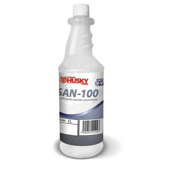 Desinfectante Sanitizante Virucida Y Germicida De Sales Cuaternarias de Amonio De Quinta (5ta) Generación SAN-100 1 Litro (L)