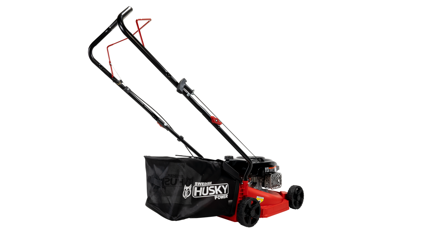 Podadora Cortadora De Pasto Con Bolsa Recolectora Y Motor A Gasolina 3 Hp 127cc HUSKY POWER -BLITZ127