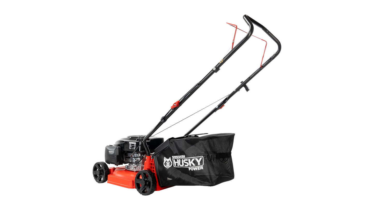 Podadora Cortadora De Pasto Con Bolsa Recolectora Y Motor A Gasolina 3 Hp 127cc HUSKY POWER -BLITZ127