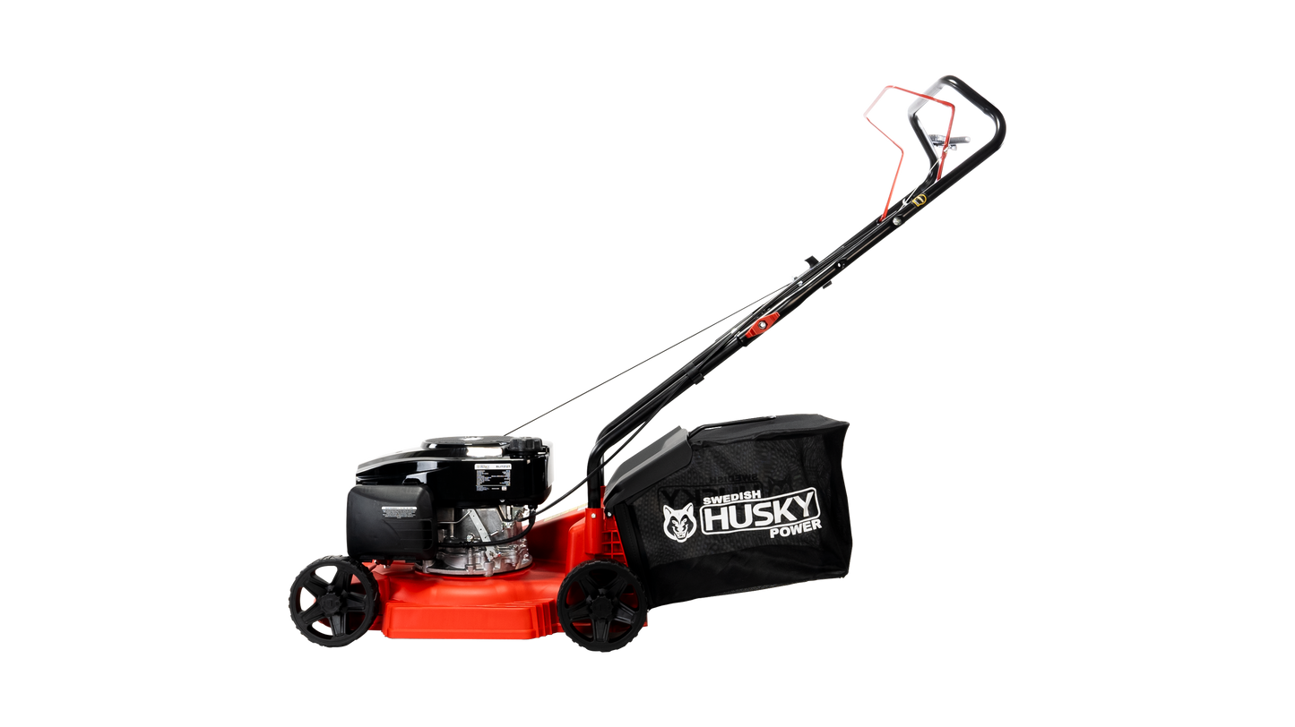 Podadora Cortadora De Pasto Con Bolsa Recolectora Y Motor A Gasolina 3 Hp 127cc HUSKY POWER -BLITZ127