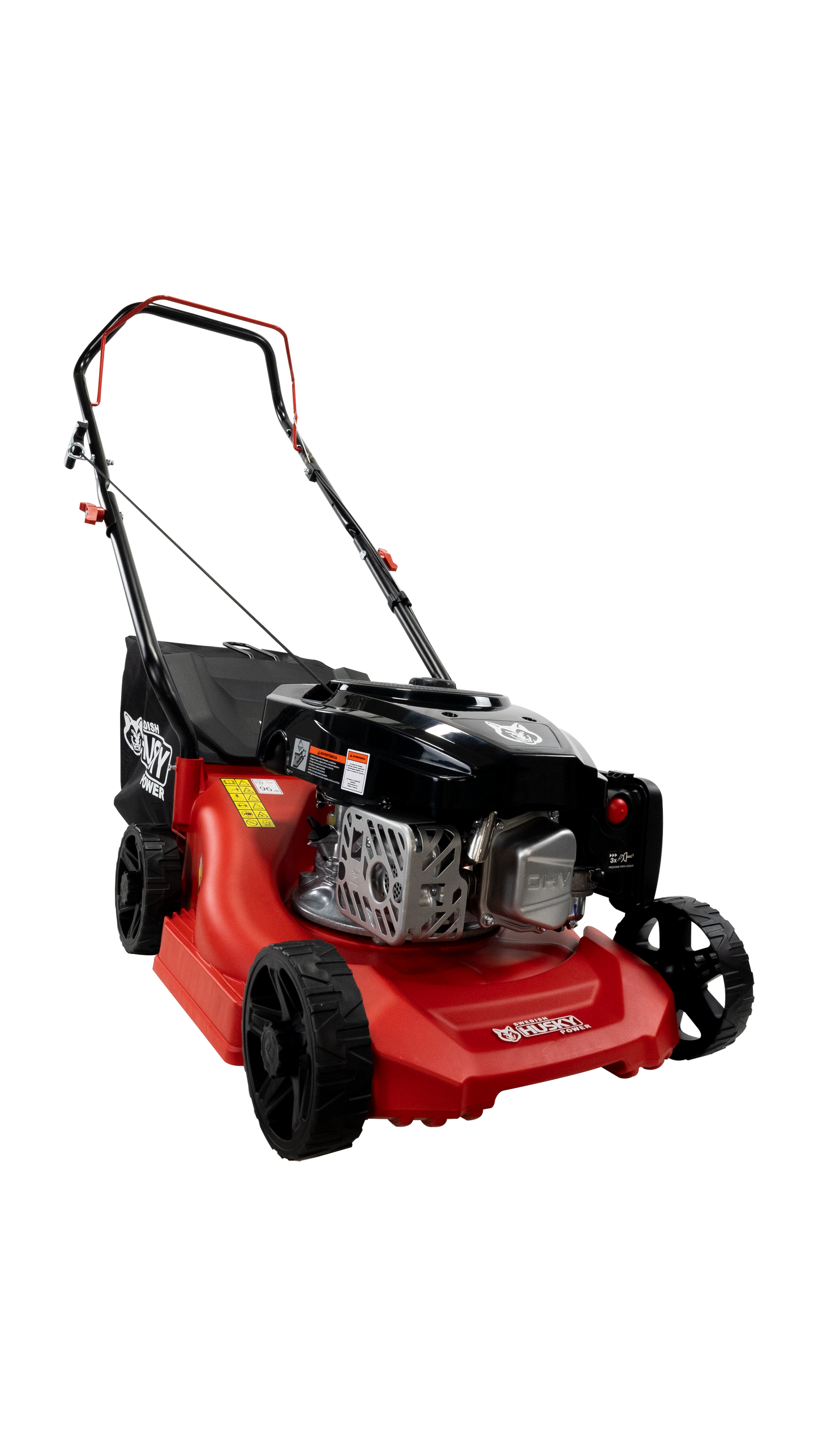 Podadora Cortadora De Pasto Con Bolsa Recolectora Y Motor A Gasolina 3 Hp 127cc HUSKY POWER -BLITZ127