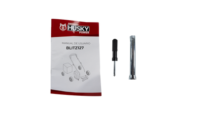 Podadora Cortadora De Pasto Con Bolsa Recolectora Y Motor A Gasolina 3 Hp 127cc HUSKY POWER -BLITZ127