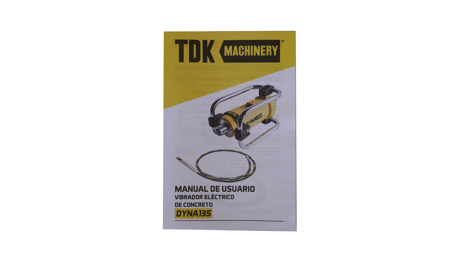 Vibrador Para Concreto Motor Eléctrico De 2 Hp Con Chicote Vibrador De 3.5 Metros 38MM Husky DYNA135