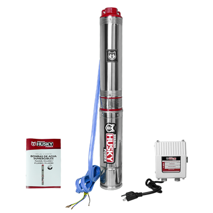 Bomba Sumergible De Agua Limpia Swedish Husky Power 1 Hp 110V Para Riego Agrícola FLUX100