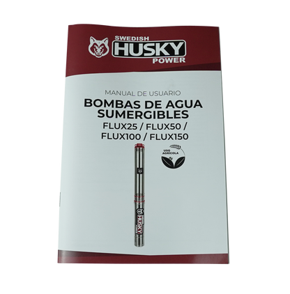 Bomba Sumergible De Agua Limpia Swedish Husky Power 1/4 Hp 110V Para Riego Agrícola FLUX25