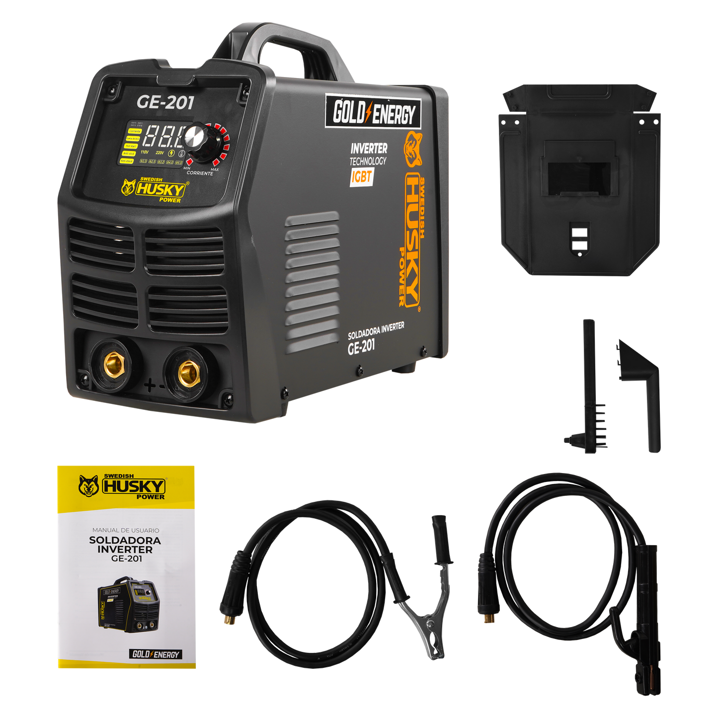 Soldadora Inverter Bi Volaje 110V-220V de 140A a 190A Husky GE-201