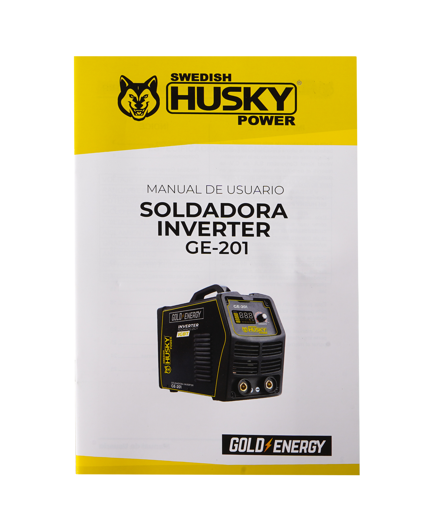 Soldadora Inverter Bi Volaje 110V-220V de 140A a 190A Husky GE-201