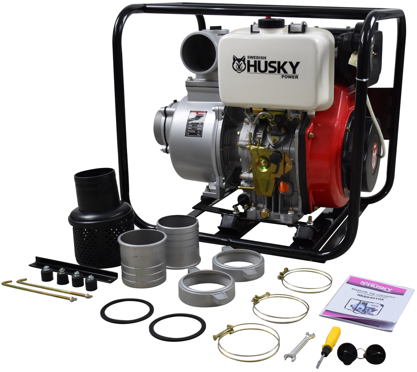 Motobomba A Diesel 10 Hp Autocebante 4"x4" Husky HKBD4010A