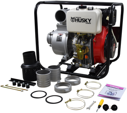 Motobomba A Diesel 10 Hp Autocebante 4"x4" Husky HKBD4010A