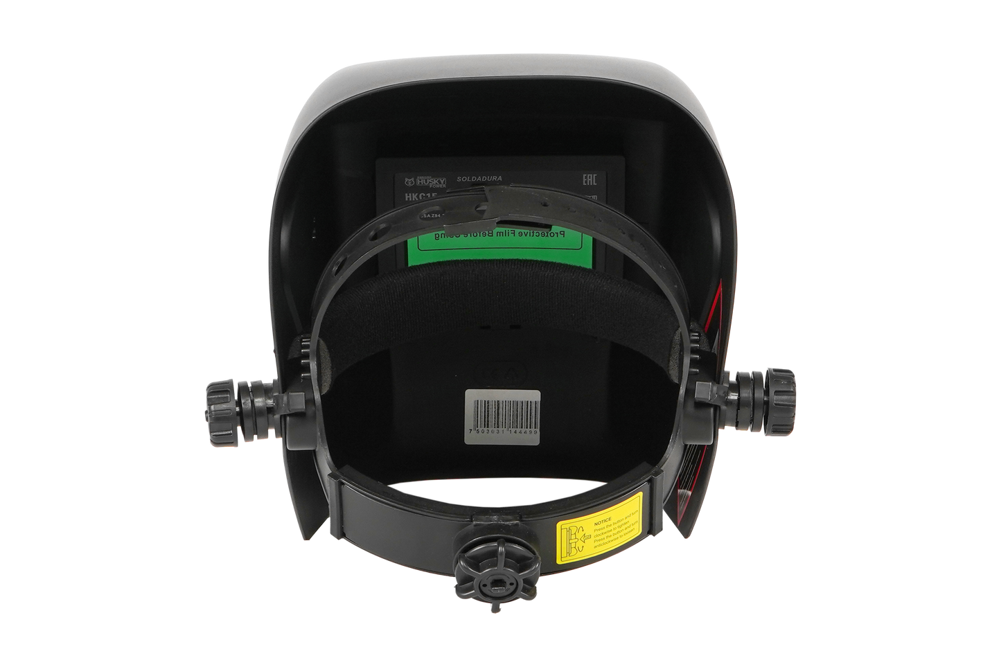 Careta Para Soldar Electrónica De Sombra Variable Negra Husky HKC15