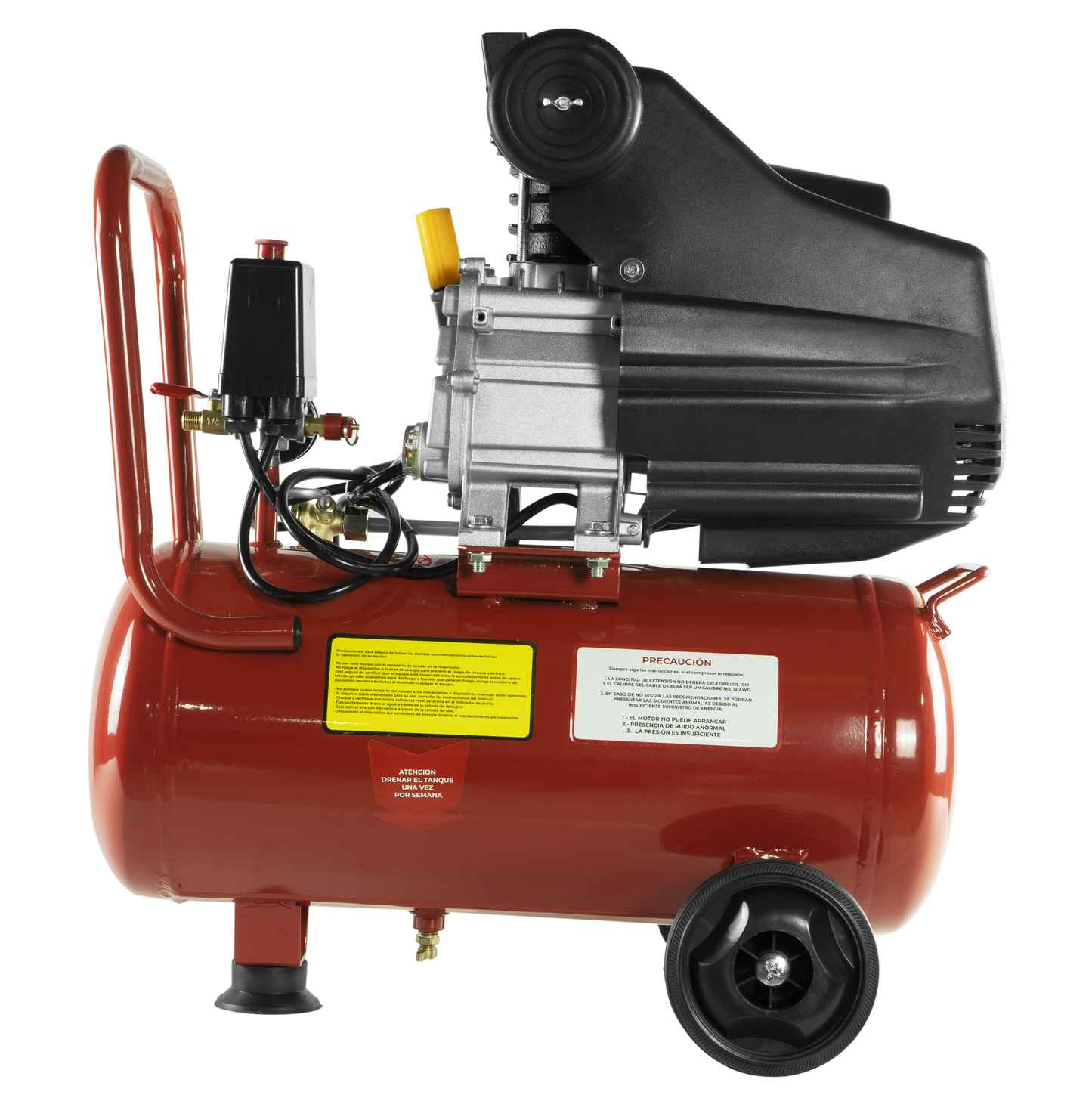 Kit Compresor de Aire Eléctrico De 2.5 Hp 110V Con Tanque De 25 Litros Y 115 Psi Con Pistola De Gravedad y Manguera De 3 Metros Husky HKC25MP