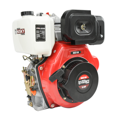 Motor a Diesel 418cc 10 Hp Flecha Cuñero Arranque Electrico Husky HKD100