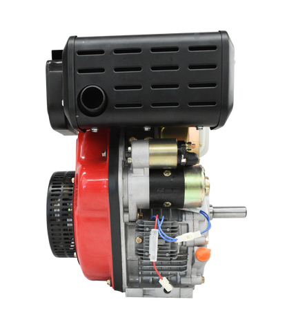 Motor a Diesel 418cc 10 Hp Flecha Cuñero Arranque Electrico Husky HKD100