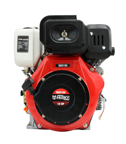 Motor a Diesel 418cc 10 Hp Flecha Cuñero Arranque Electrico Husky HKD100