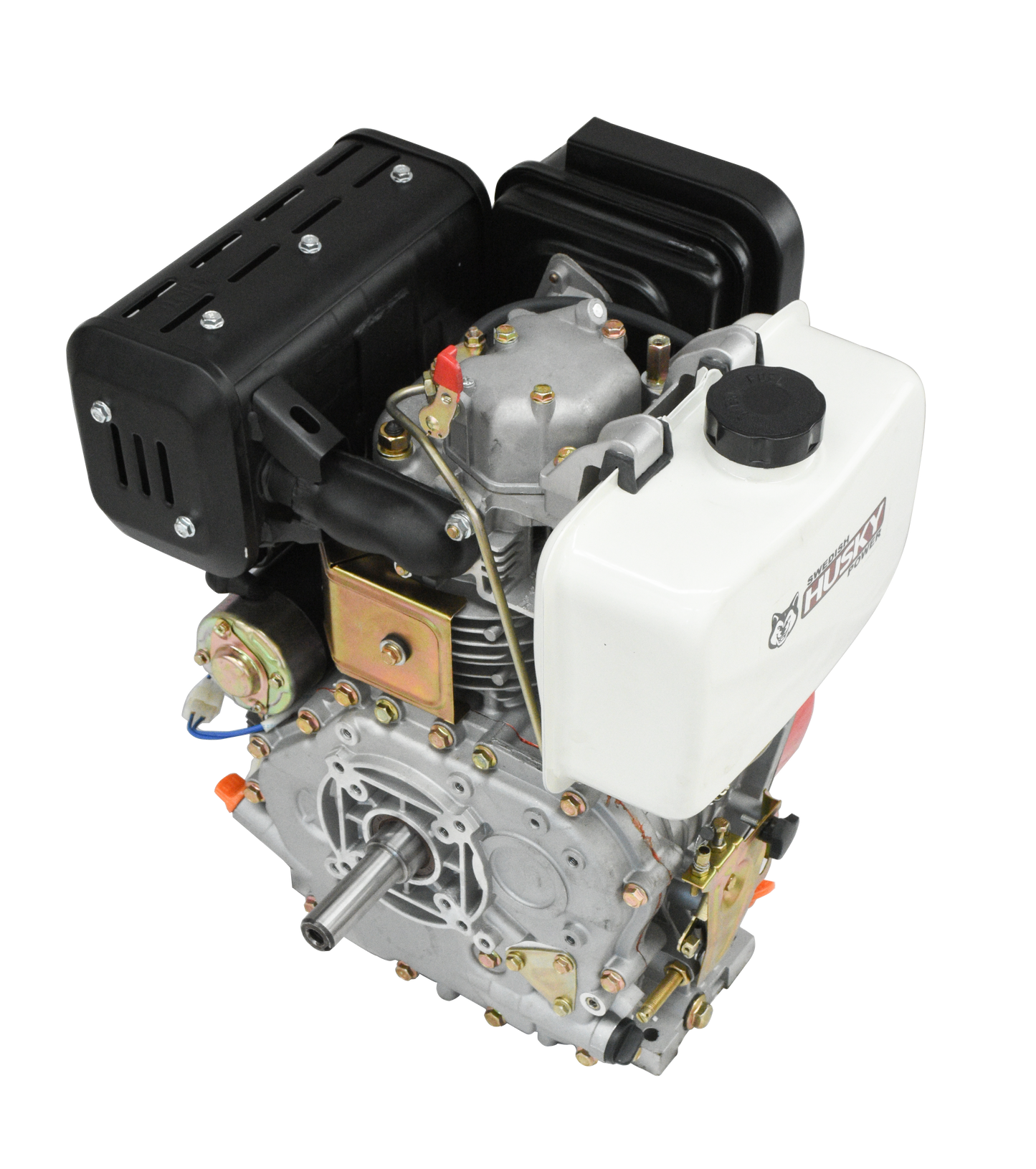 Motor a Diesel 418cc 10 Hp Flecha Cuñero Arranque Electrico Husky HKD100