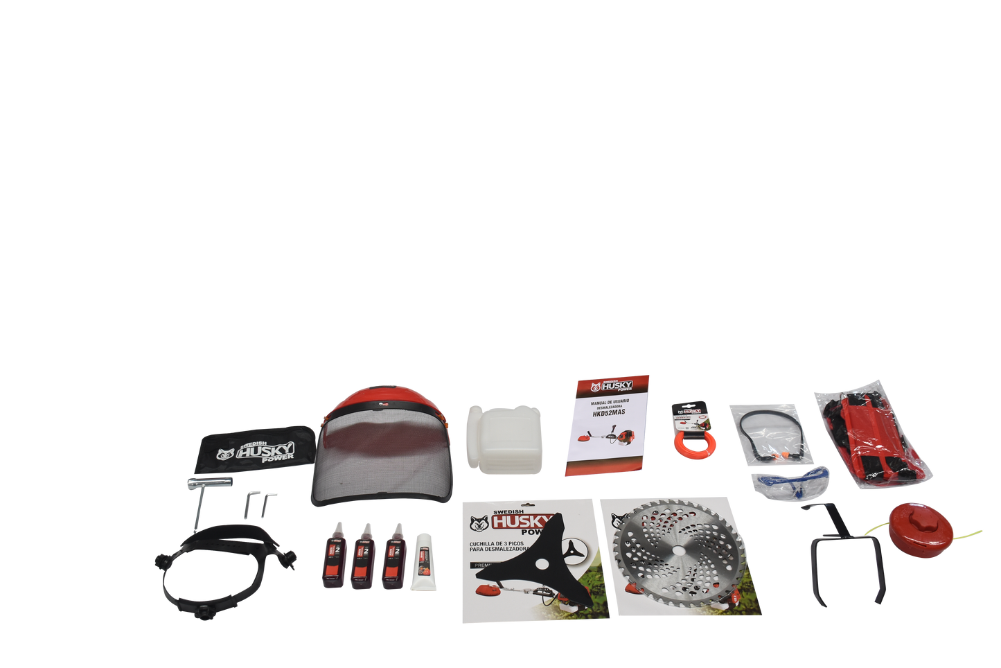 Desbrozadora Desmalezadora Recta 2 Tiempos 52cc 2.5Hp Con Accesorios (Empaque 2 Cajas) Husky HKD52MAS