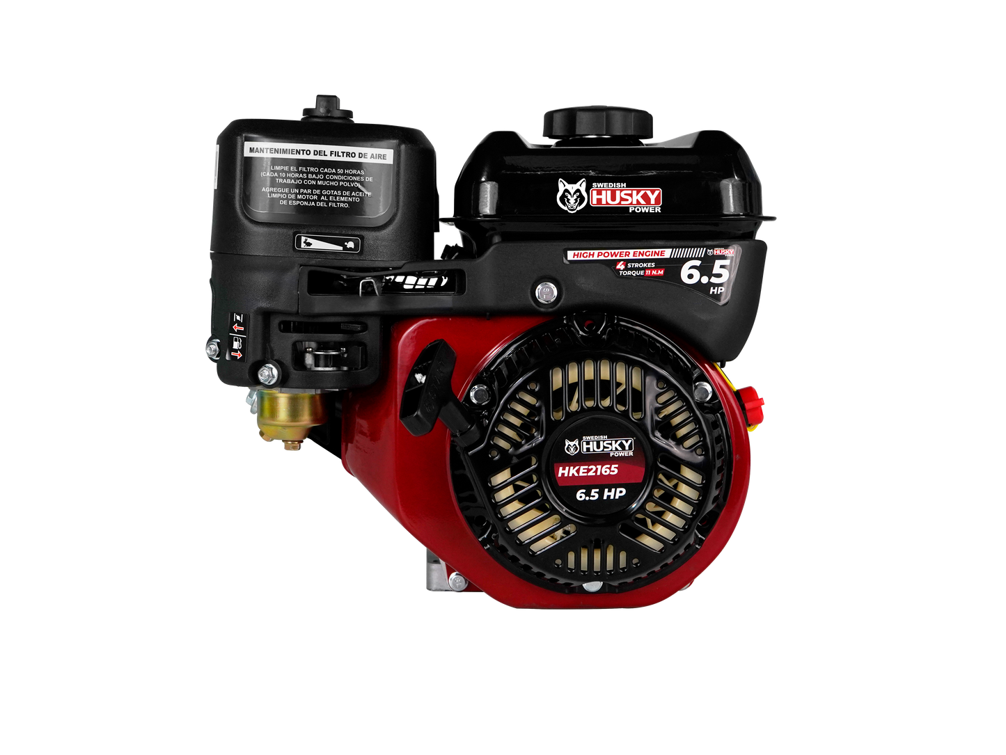 Motor A Gasolina 200cc 6.5 Hp Flecha Cuñero Arranque Manual Husky HKE2165