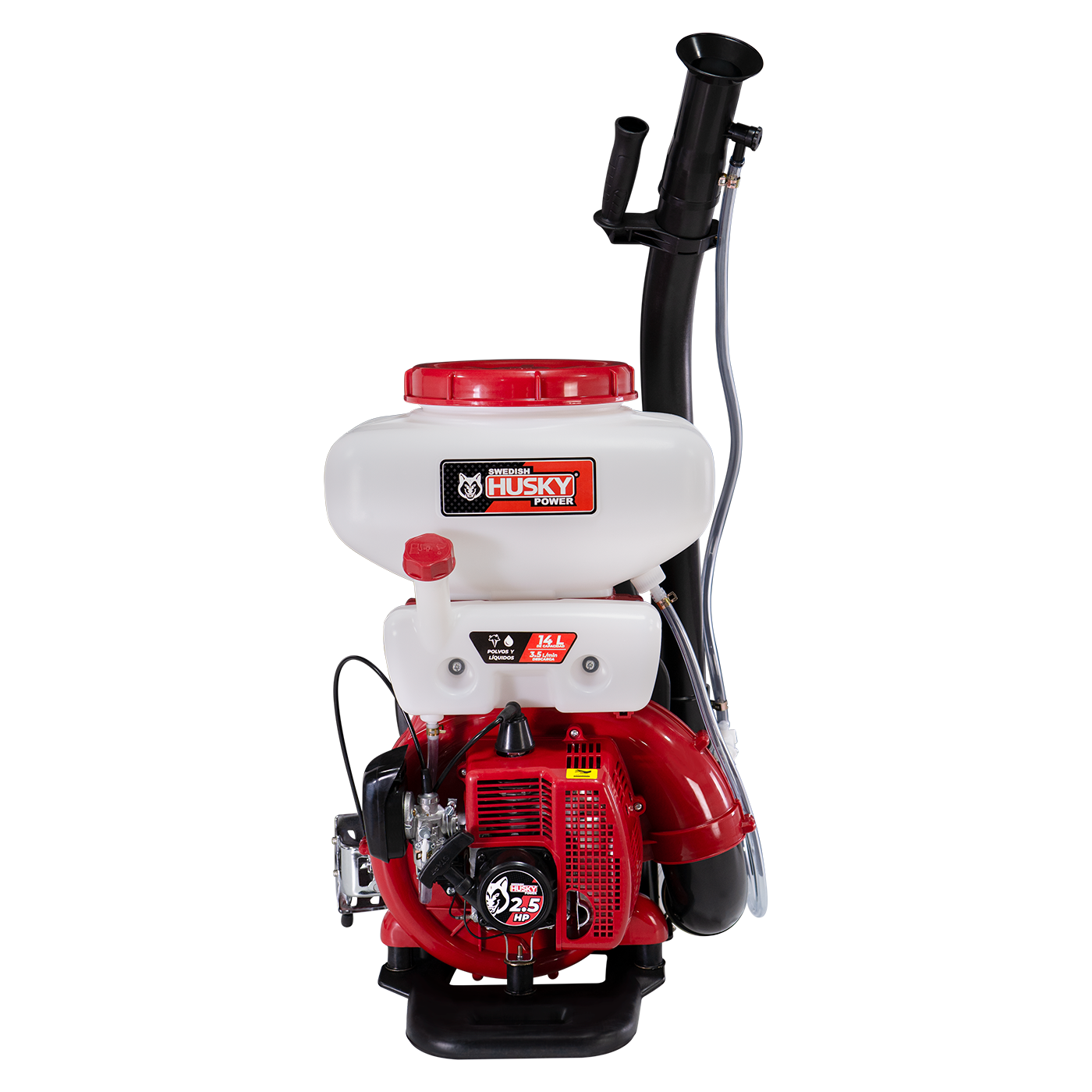 Fumigadora Aspersora 14L De Liquidos Y Polvos Motorizada 2.5 Hp De 2 Tiempos 41.5 CC Husky HKF1400