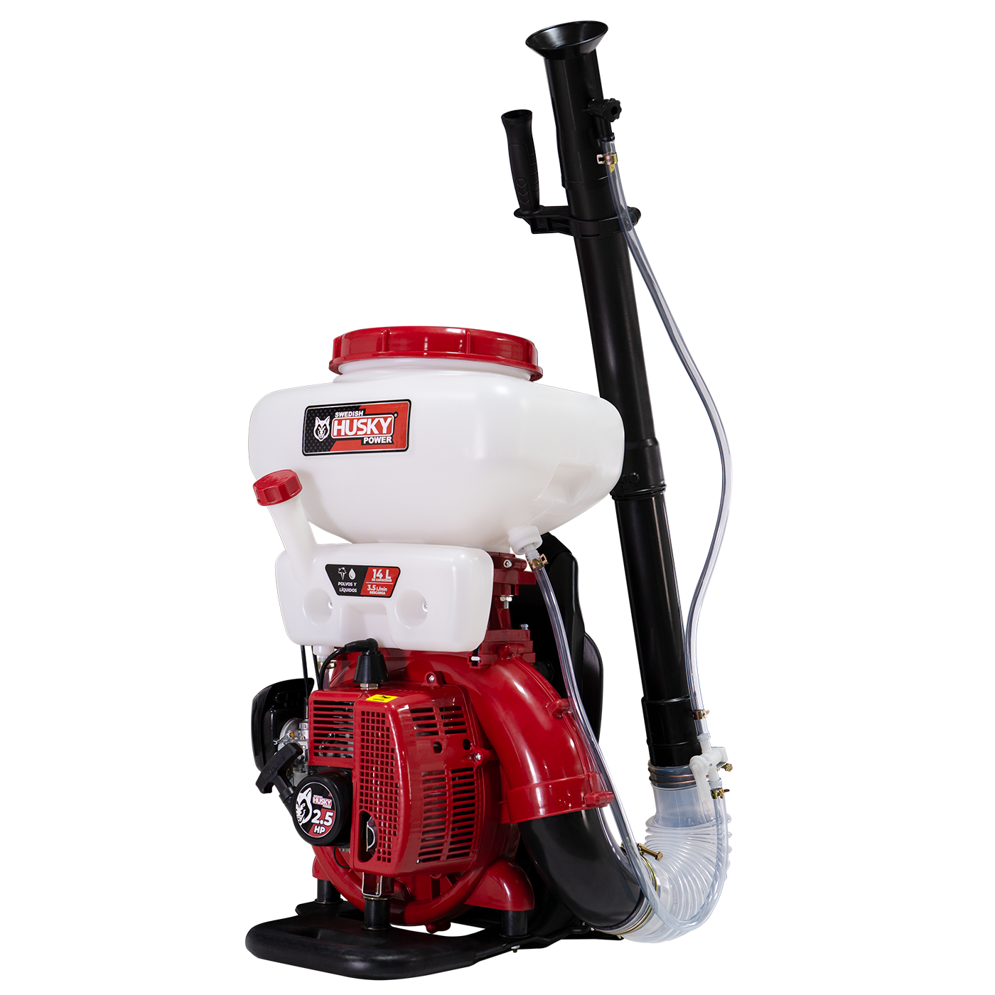 Fumigadora Aspersora 14L De Liquidos Y Polvos Motorizada 2.5 Hp De 2 Tiempos 41.5 CC Husky HKF1400