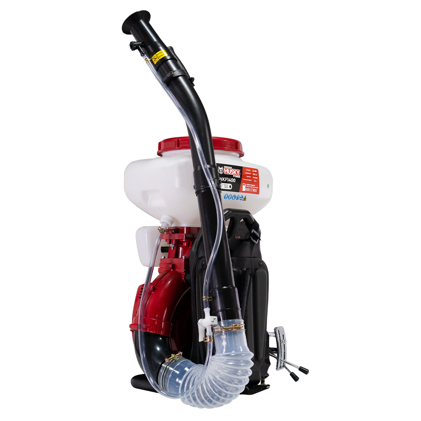 Fumigadora Aspersora 14L De Liquidos Y Polvos Motorizada 2.5 Hp De 2 Tiempos 41.5 CC Husky HKF1400