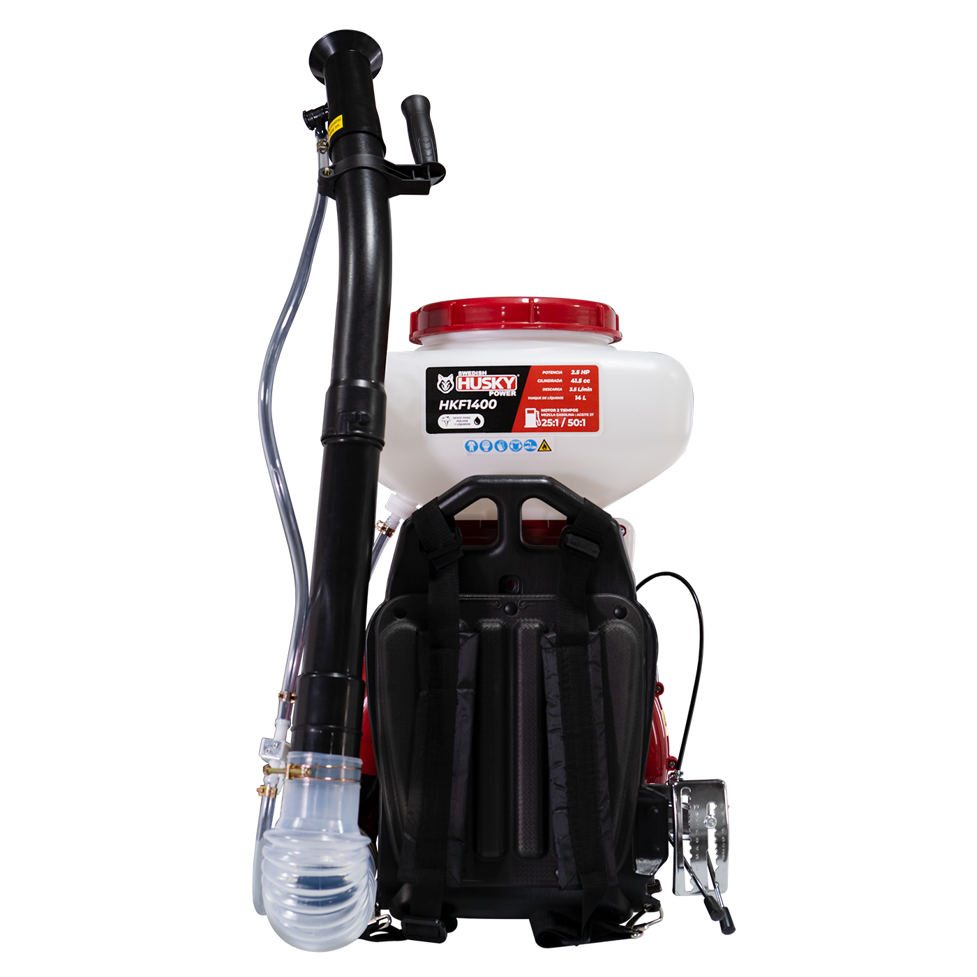 Fumigadora Aspersora 14L De Liquidos Y Polvos Motorizada 2.5 Hp De 2 Tiempos 41.5 CC Husky HKF1400