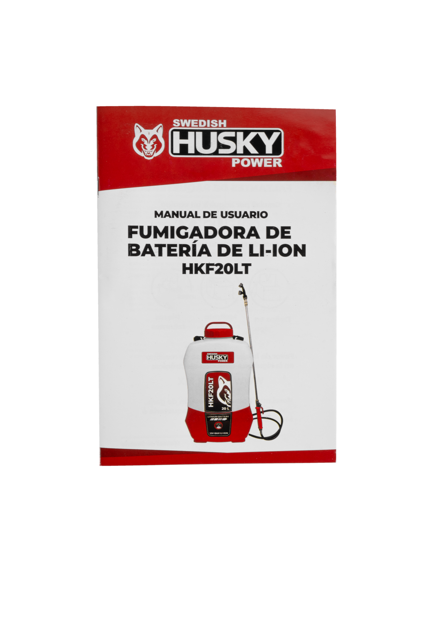 Fumigadora Aspersora 1 Varilla 20L Eléctrica 12V 8 AH Bateria Recargable De Lithium Husky HKF20LT