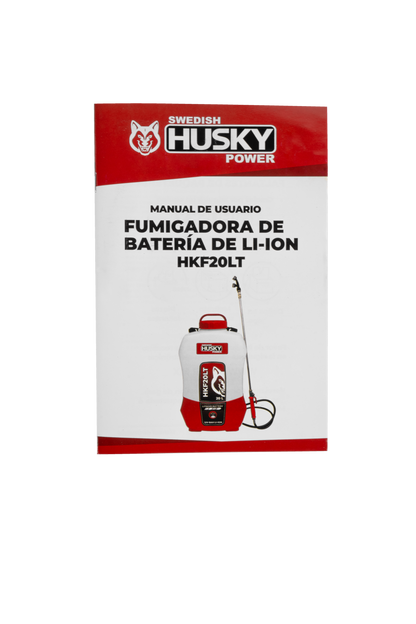Fumigadora Aspersora 1 Varilla 20L Eléctrica 12V 8 AH Bateria Recargable De Lithium Husky HKF20LT