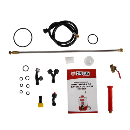 Fumigadora Aspersora 1 Varilla 20L Eléctrica 12V 8 AH Bateria Recargable De Lithium Husky HKF20LT