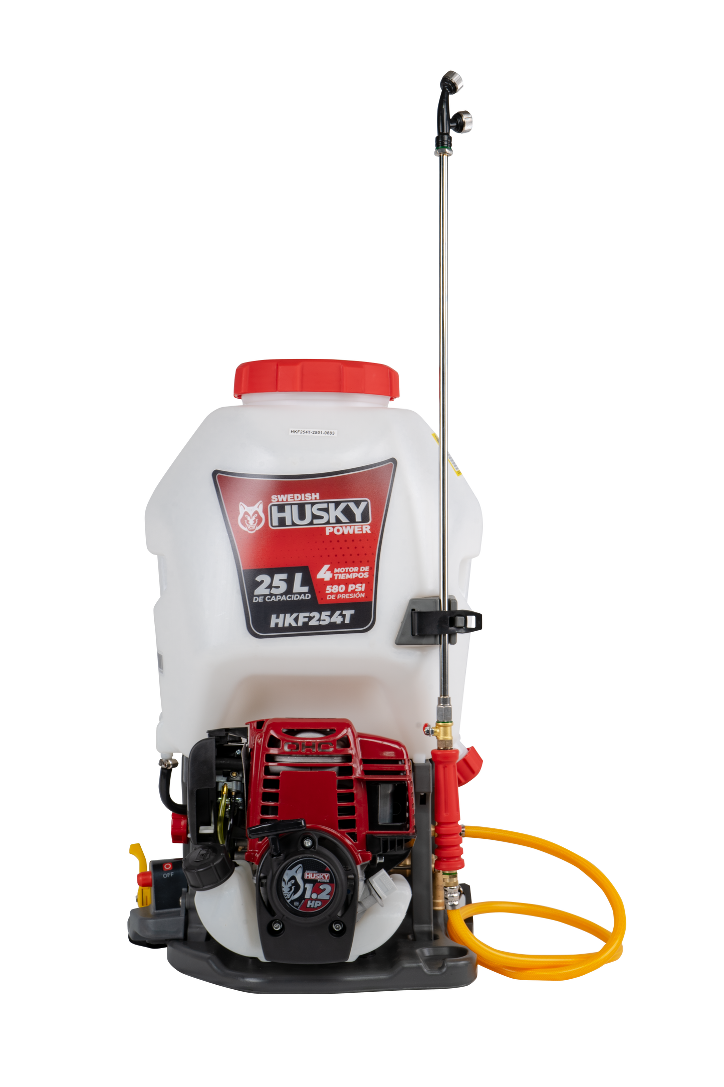 Fumigadora Aspersora 25L De Doble Varilla Motorizada 1.2 Hp De 4 Tiempos 35.8 CC Husky HKF254T
