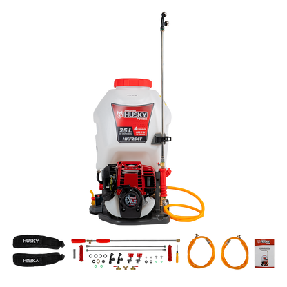 Fumigadora Aspersora 25L De Doble Varilla Motorizada 1.2 Hp De 4 Tiempos 35.8 CC Husky HKF254T