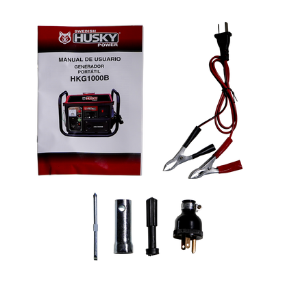 Generador A Gasolina Portátil 60cc 2 Hp 2 Tiempos 750W-900W Husky HKG1000B