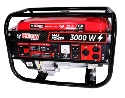 Generador A Gasolina Portátil 230cc 7.5 Hp 4 Tiempos 2800W-3000W Husky HKG3100