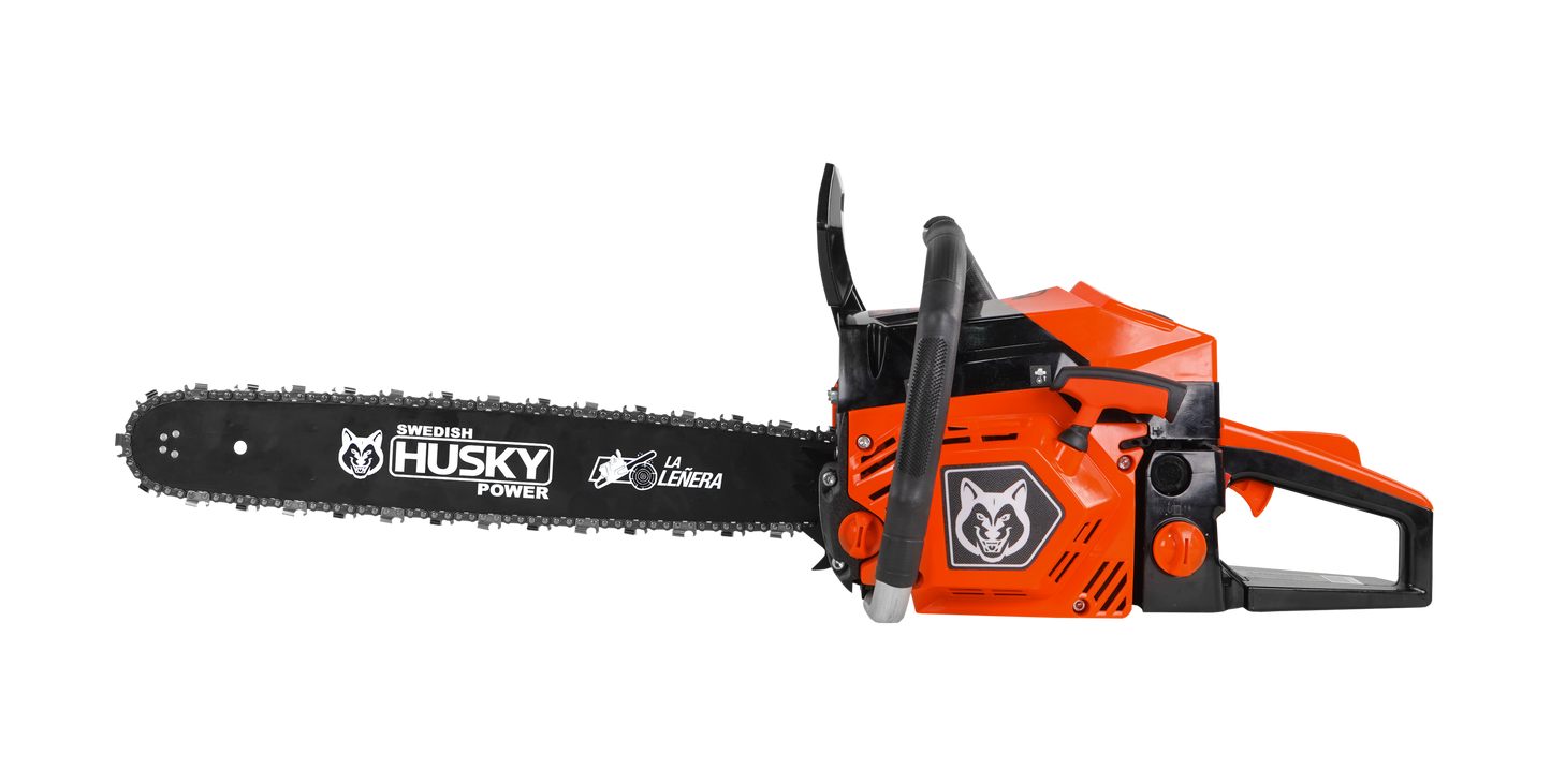 Motosierra De 20" Con Motor A Gasolina De 2 Tiempos 52cc 2.5Hp Husky HKM5220