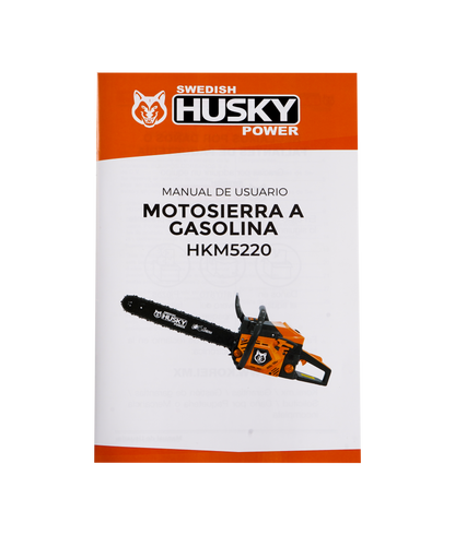 Motosierra De 20" Con Motor A Gasolina De 2 Tiempos 52cc 2.5Hp Husky HKM5220