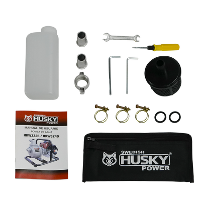 Motobomba A Gasolina 33cc 1.5 Hp Portátil Aucotcebante 2 Tiempos 1"x1" Husky HKW3325
