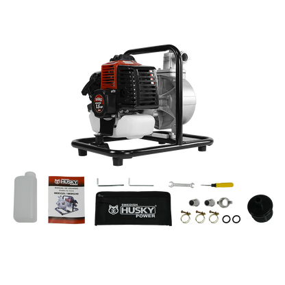 Motobomba A Gasolina 33cc 1.5 Hp Portátil Aucotcebante 2 Tiempos 1"x1" Husky HKW3325