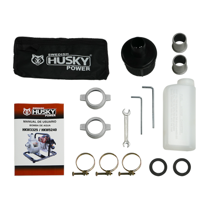 Motobomba A Gasolina 52cc 2.5 Hp Portátil Aucotcebante 2 Tiempos 1.5"x1.5" Husky HKW5240