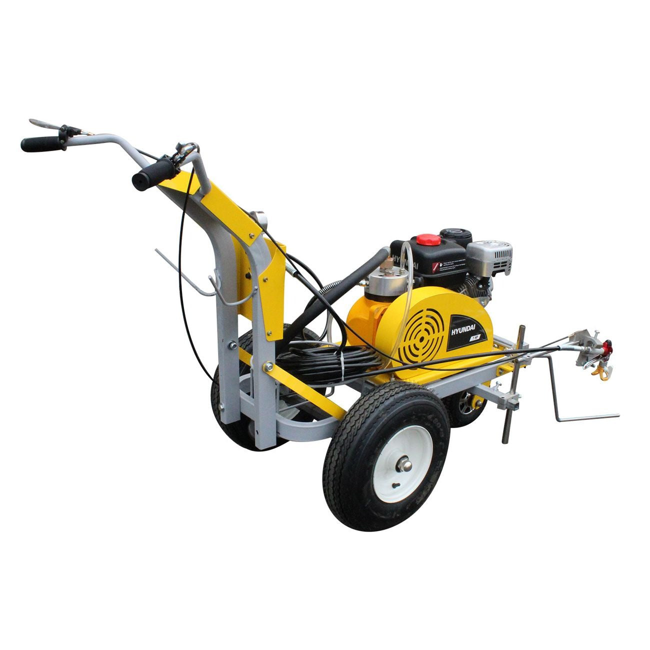 Maquina Pinta Rayas Hyundai Con Motor A Gasolina 7 HP MATISSE