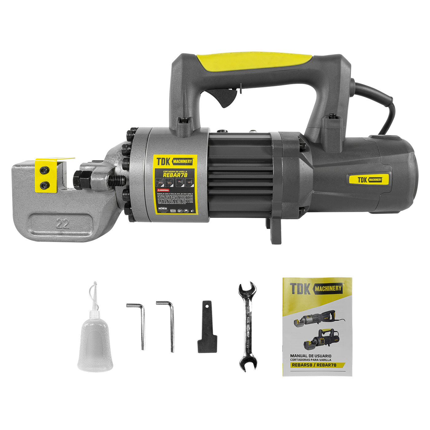 Cortadora De Varilla Profesional Electrica 110V/60 Hz 1150W  5/8 a 7/8 De Corte TDK MACHINERY - REBAR78