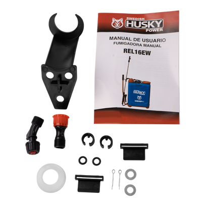 Fumigadora Aspersora Manual De Mochila 16L Pistón De Polietileno Husky REL16EW