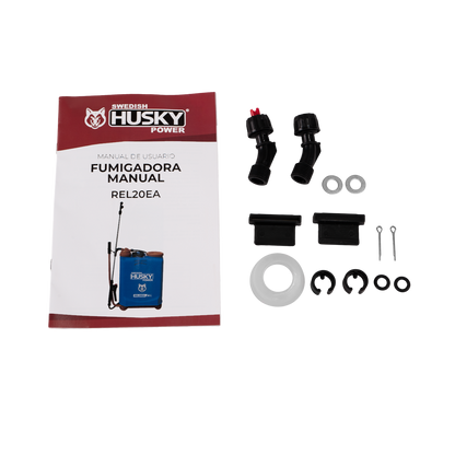 Fumigadora Aspersora Manual De Mochila 20L Pistón De Polietileno Husky REL20EA