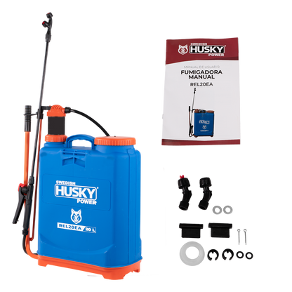 Fumigadora Aspersora Manual De Mochila 20L Pistón De Polietileno Husky REL20EA