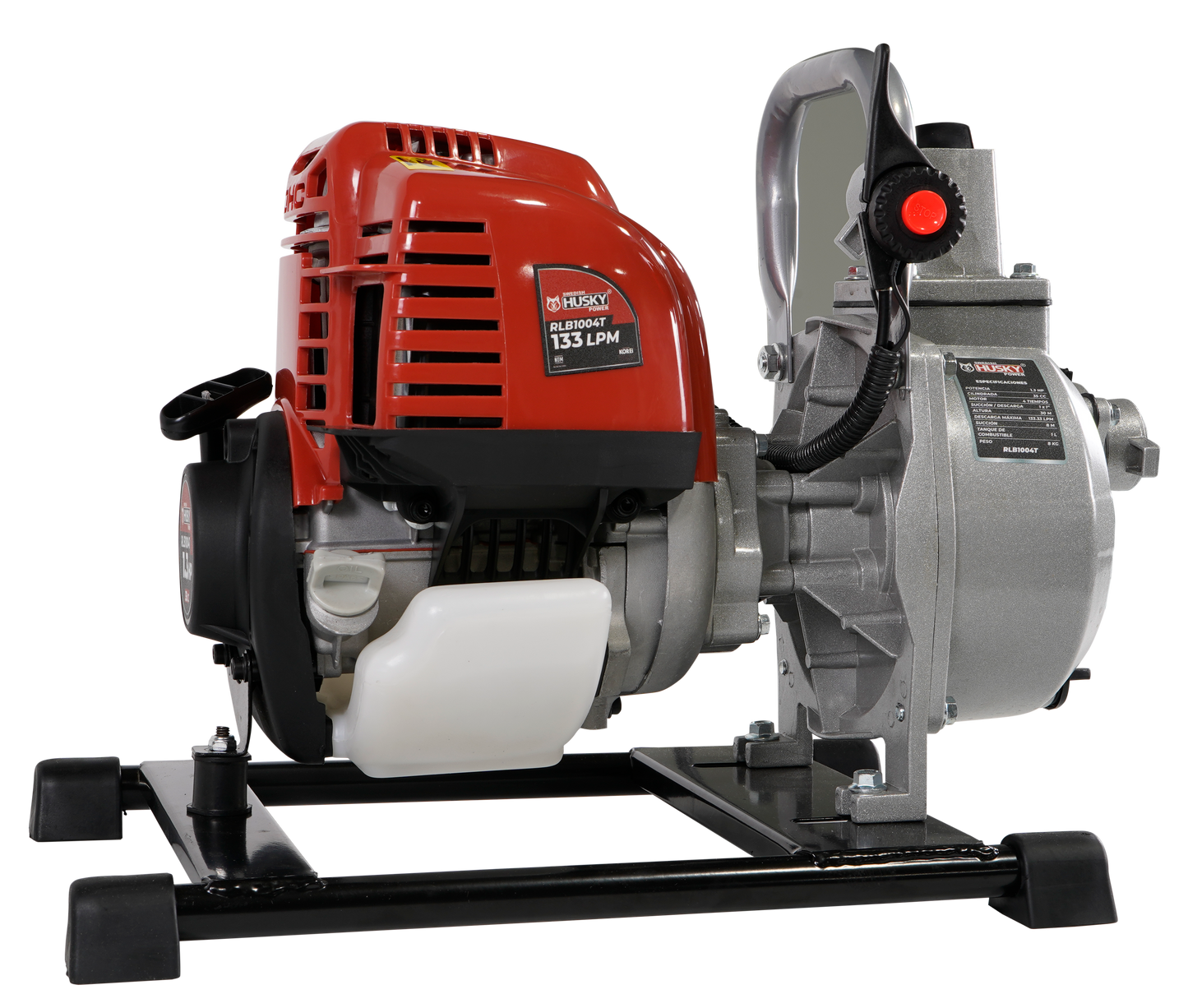 Motobomba A Gasolina 35cc 1.3 Hp Portátil Aucotcebante 4 Tiempos 1"x1" Husky RLB1004T